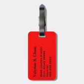 Étiquette À Bagage Monogramme Voyage Musique basse électrique Guitare (Dos Vertical)