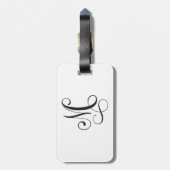 Étiquette À Bagage Monogrammes (Dos Vertical)