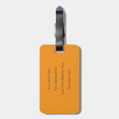 Étiquette À Bagage Monogrammes Citrouille Orange Green Fall Cadeau Fa (Dos Vertical)