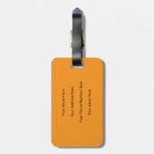 Étiquette À Bagage Monogrammes Citrouille Orange Hot rose Fall Cadeau (Dos Vertical)