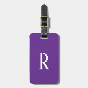 Étiquette À Bagage Monogrammes Violet Royal Nom Cadeau Cool Faveur de