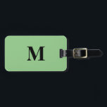 Étiquette À Bagage Monograms Sage Green Black Fête cadeau Favoriser<br><div class="desc">Monogramme initial et aussi des détails personnels comme nom,  adresse,  numéro de téléphone et e-mail que vous pouvez modifier. Conçu avec un arrière - plan sobre,  élégant et tendance vert sauge et noir,  vous pouvez changer la couleur si vous le souhaitez.</div>