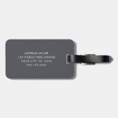 Étiquette À Bagage Monographie de l'ombre blanche et rose (Dos horizontal)