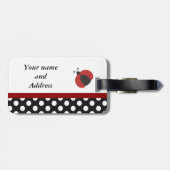 Étiquette À Bagage Monographie de pois de coccinelle élégante (Dos horizontal)