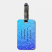 Étiquette À Bagage Monographie Monogramme Gris Bleu Fhuile Glitter Pe (Dos Vertical)