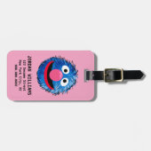 Étiquette À Bagage Monster à la fin de cette histoire | Grover (Devant horizontal)