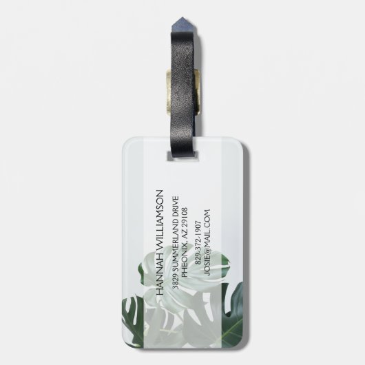 Étiquette À Bagage Monstère moderne (Dos Vertical)