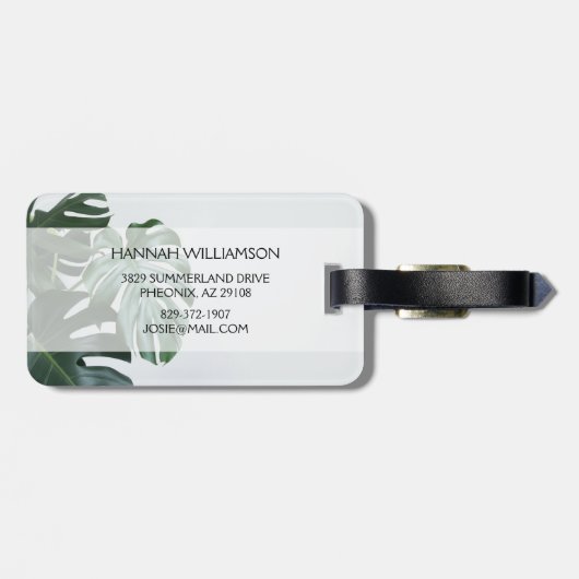 Étiquette À Bagage Monstère moderne (Dos horizontal)
