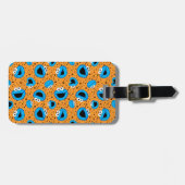 Étiquette À Bagage Monstre de cookies sur Motif de cookies (Devant horizontal)