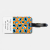 Étiquette À Bagage Monstre de cookies sur Motif de cookies (Dos horizontal)