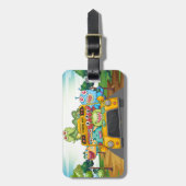 Étiquette À Bagage Monstre et autobus (Devant Vertical)