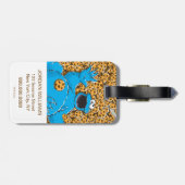 Étiquette À Bagage Monstre et cookies vintages (Dos horizontal)