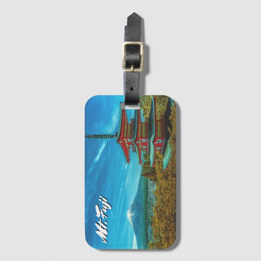 Étiquette À Bagage Mont Fuji, Japon (Devant Vertical)