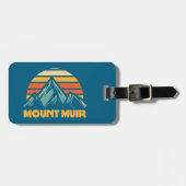 Étiquette À Bagage Mont Muir California Retro Turquoise (Devant horizontal)