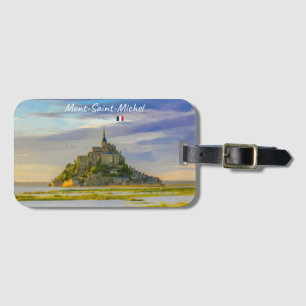 Étiquette À Bagage Mont-Saint-Michel, France - Abbaye médiévale