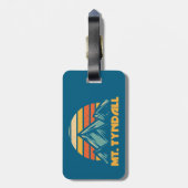 Étiquette À Bagage Mont Tyndall California Retro Turquoise (Dos Vertical)