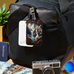 Étiquette À Bagage Montagne de Tigre du Bengale