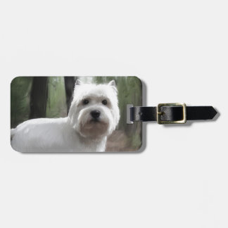 Étiquette À Bagage Montagne Terrier blanc occidentale
