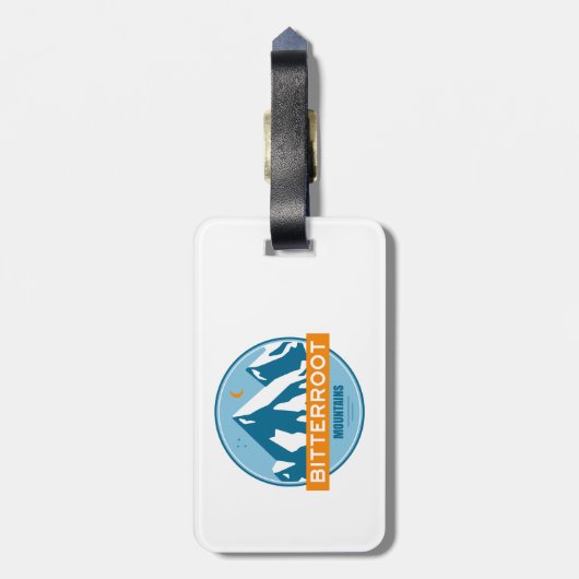 Étiquette À Bagage Montagnes Bitterroot (Dos Vertical)