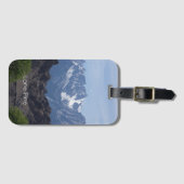 Étiquette À Bagage Montagnes enneigées de Lone Pine (Devant Horizontal)