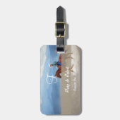 Étiquette À Bagage Monte dans le monogramme de désert (Devant Vertical)