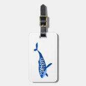 Étiquette À Bagage Monterey California Whale (Devant Vertical)