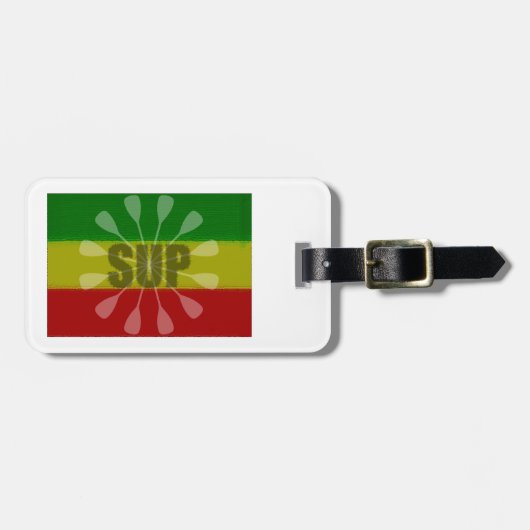 Étiquette À Bagage Montez La Pagaie, Paddle Twirl (Devant horizontal)