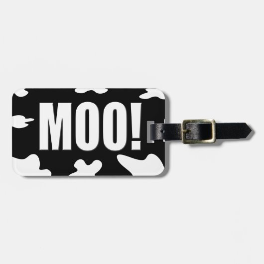 Étiquette À Bagage Moo ! (Devant horizontal)