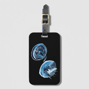 Étiquette À Bagage MoonJellyfish aquarelle art