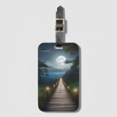 Étiquette À Bagage Moonlight Forest Path (Devant Vertical)