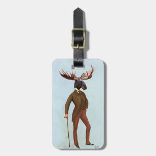 Étiquette À Bagage Moose En Costume Complet 2