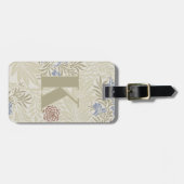 Étiquette À Bagage Morris Lt Blue & Rust Larkspur Motif (Devant horizontal)