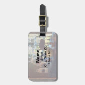 Étiquette À Bagage Mortier, pilon et bouteilles par fenêtre (Devant Vertical)