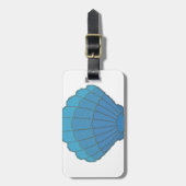 Étiquette À Bagage Mosaïque Blue Seashell (Devant Vertical)