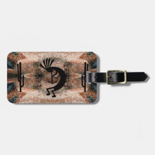 Étiquette À Bagage Mosaïque du désert sud-ouest de Kokopelli