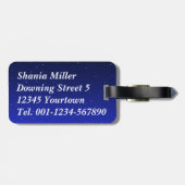 Étiquette À Bagage Mosquée Silhouette à la nuit - Balise bagage (Dos horizontal)