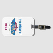 Étiquette À Bagage Mot de croisière en famille (Devant Horizontal)