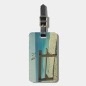 Étiquette À Bagage Mot inspirant : Pause Thème Plage (Devant Vertical)