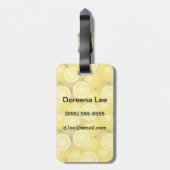 Étiquette À Bagage Motif 2 de citron (Dos Vertical)