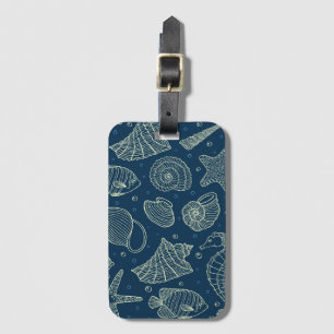 Étiquette À Bagage Motif 2 d'habitants d'océan
