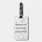 Étiquette À Bagage Motif 4 de cuisine (Dos Vertical)