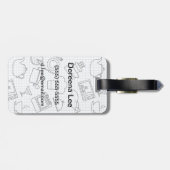 Étiquette À Bagage Motif 4 de cuisine (Dos horizontal)