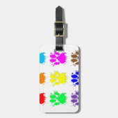 Étiquette À Bagage Motif à mâchoires pour chien d'encre (Devant Vertical)