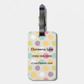 Étiquette À Bagage motif à pois (Dos Vertical)