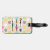 Étiquette À Bagage motif à pois (Dos horizontal)