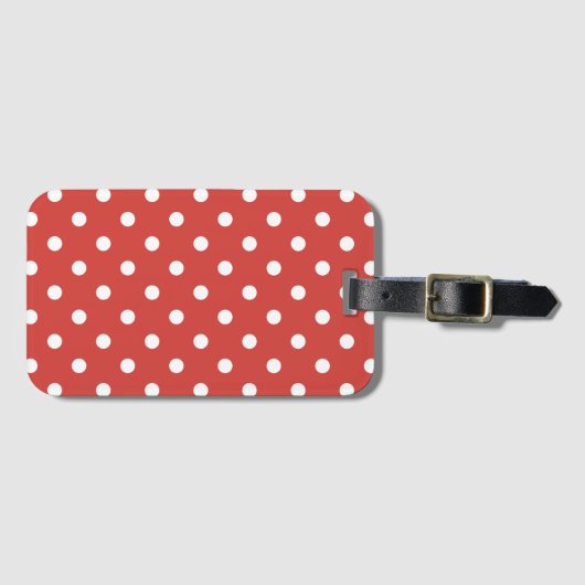 Étiquette À Bagage Motif à pois (Devant Horizontal)