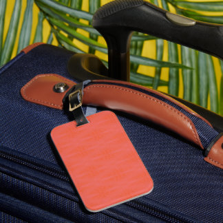 Étiquette À Bagage Motif à rayures ondulées rose et corail | Abstract