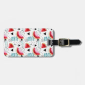 Étiquette À Bagage Motif abstrait de pastèque (Devant horizontal)