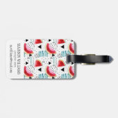 Étiquette À Bagage Motif abstrait de pastèque (Dos horizontal)