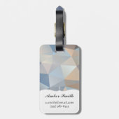 Étiquette À Bagage Motif abstrait frais de triangle (Dos Vertical)